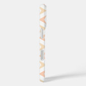 ピーチシェブロンの幾何学模様iPhone 16ケース Case-Mate iPhoneケース (裏面 / 右)