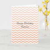 ピーチシェブロン カード (黄色い花)