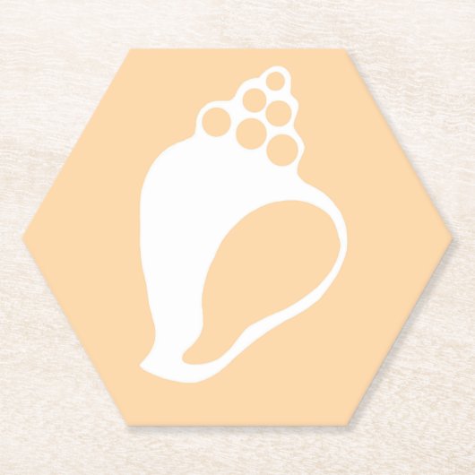 ピーチシェル紙コースター ペーパーコースター (正面)