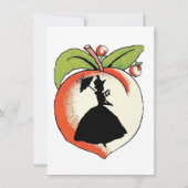 ピーチシルエットサザンベル誕生日 招待状 (裏面)