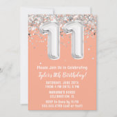 ピーチシルバー11thバースデーパーティー 招待状 (正面)