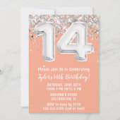 ピーチシルバー14thバースデーパーティー 招待状 (正面)