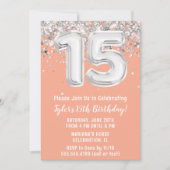 ピーチシルバー15thバースデーパーティー 招待状 (正面)