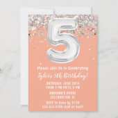 ピーチシルバー5thバースデーパーティー 招待状 (正面)