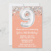 ピーチシルバー9thバースデーパーティー 招待状 (正面)