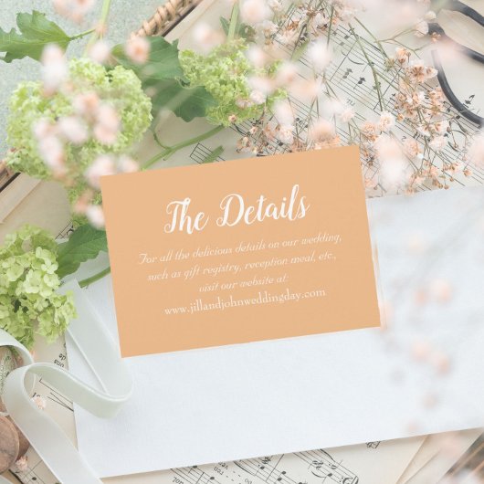 ピーチシンプルスタイル結婚ズ詳細 エンクロージャーカード