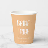 ピーチシンプルー結婚カラー花嫁Tribe 紙コップ (正面)