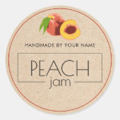 ピーチジャム小物ラベルシール ラウンドシール (正面)