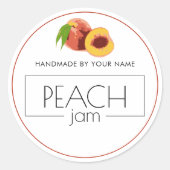 ピーチジャム小物ラベルシール ラウンドシール (正面)