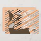 ピーチジンルベルストライプズディアクリスマス シーズンカード (正面/裏面)