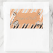 ピーチジンルベルストライプズ長方形シール 長方形シール (バッグ)