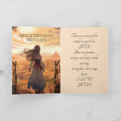 ピーチスカイ孫娘誕生日カード サンキューカード (内部)