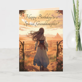 ピーチスカイ孫娘誕生日カード サンキューカード