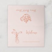 ピーチスクラお洒落ブルドードルブライダルシャワー プレイスカード (外部開封)