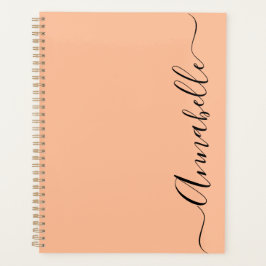 ピーチスクリプトタイポグラフィ名 プランナー手帳