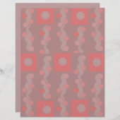 ピーチスクワイグルフラワースクラップブック紙 (正面/裏面)