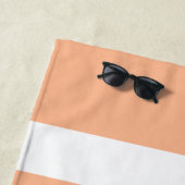 ピーチスタイリッシュピンクストライプ ビーチタオル (インサイチュ)