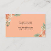 ピーチスタイリッシュフローラ美容師美しいサロン 名刺 (裏面)