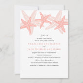 ピーチスターフィッシュビーチ結婚式招待状 招待状 (正面)