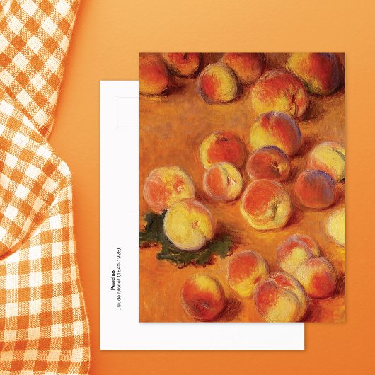 ピーチスティルライフクロードモネ ポストカード