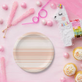 ピーチストライプズ ペーパープレート (パーティー)