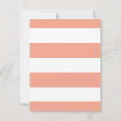 ピーチストライプフローラブライダルシャワー招待 招待状 (裏面)