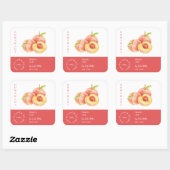 ピーチスモールビジネスラベル スクエアシール (シート)