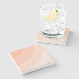 ピーチスワールストーンコースター ストーンコースター