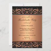 ピーチスワールダマスク | バチェロレッテ招待状 招待状 (裏面)