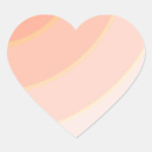 ピーチスワールハートシール ハートシール (正面)