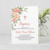 ピーチズアンドクリームバプテスマガール招待状 招待状 (スタンド正面)