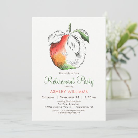 ピーチズリタイアメントパーティの招待状 招待状 (スタンド正面)