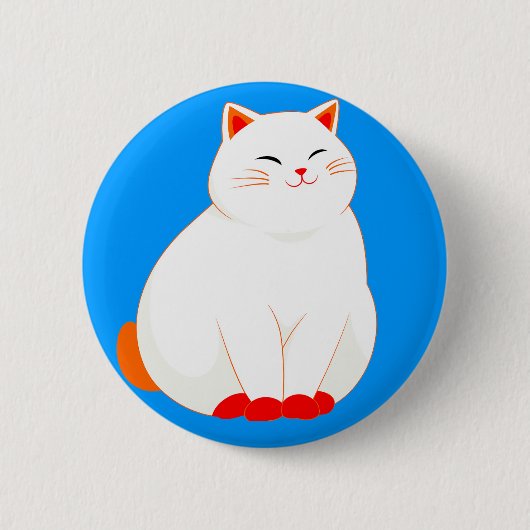 ピーチズ・ザ・スマイリングキャット 缶バッジ (正面)