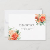 ピーチセージフローラ結婚バラ サンキューカード (正面)