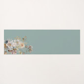 ピーチセージ緑ボーホウォーターの色フローラ ヨガマット (裏面(横))