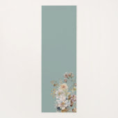 ピーチセージ緑ボーホウォーターの色フローラ ヨガマット (裏面)