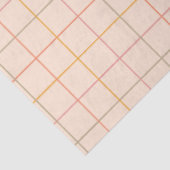 ピーチセージ黄色の格子模様 薄葉紙 (詳細)