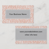 ピーチゼブラプリント 名刺 (正面/裏面)