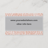 ピーチゼブラプリント 名刺 (裏面)