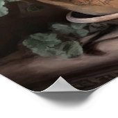 ピーチゼラニウムフラワーズアートプリントポスター ポスター (角)