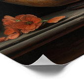 ピーチゼラニウムフラワーズアートプリントポスター ポスター (角)