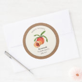 ピーチゼリー ラベル クラフト紙ボーダー付き (封筒)