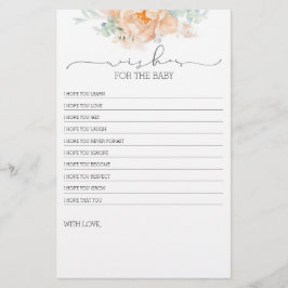 ピーチソフトフラワーベビーシャワーゲーム