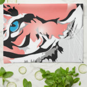 ピーチタイガーキッチンタオル キッチンタオル (折り畳み)