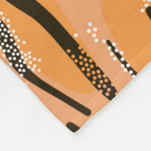 ピーチタイガーストライプパターン フリースブランケット (角)