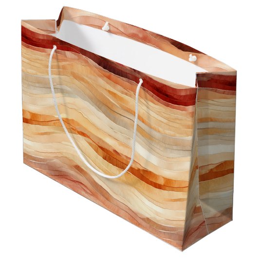 ピーチダスティクリームウェーブズ誕生日 ラージペーパーバッグ (裏面アングル)