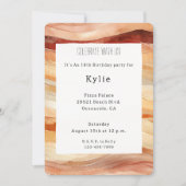 ピーチダスティクリームウェーブズ誕生日 招待状 (正面)