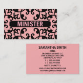 ピーチダマスク大臣名刺 名刺 (正面/裏面)