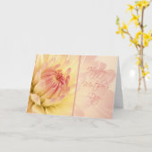 ピーチダリアマザーズデイカード カード (黄色い花)