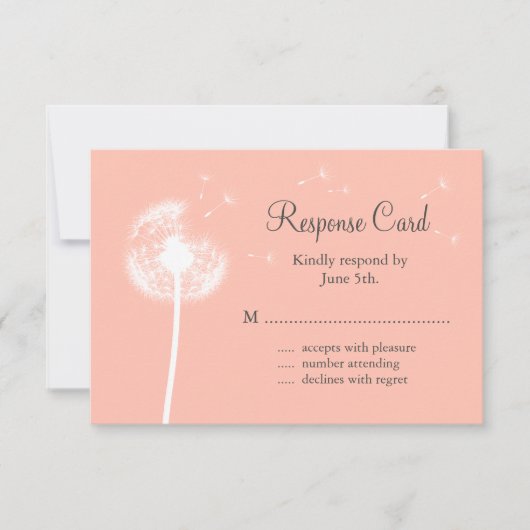 ピーチダンデロンRSVP 出欠カード (正面)